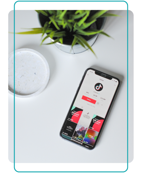 TikTok page open on mobile phone