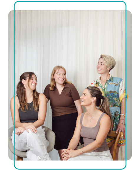 BRI_Resizingforblogs-36 Brindle team members laugh and glance at each other during a photo shoot