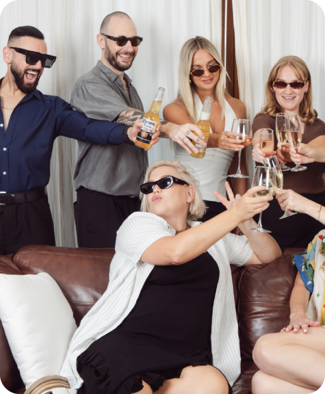 BRI_Blogresizing2_Brand-18 Brindle staff members cheering champagne glasses happily