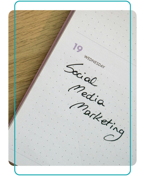 BRI_Blogresizing2_Brand-21 A diary entry with the words 'social media marketing'